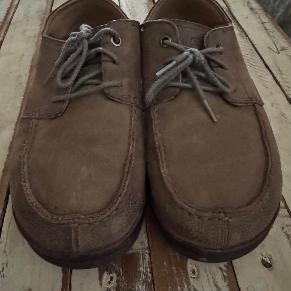 Olukai Hamakuapoko Brown Leather Lace Up Oxford Shoes Mens 9.5 10342-4T63